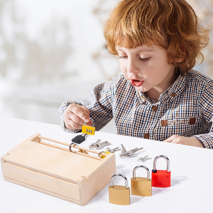 Montessori Locking Toy Box for Fine-Motor Learning
