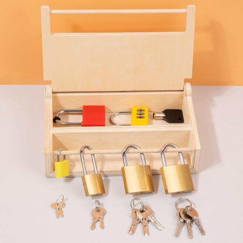 Montessori Locking Toy Box for Fine-Motor Learning