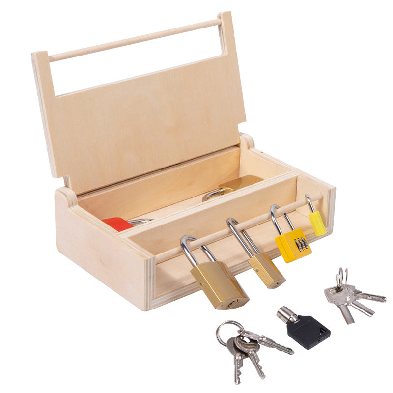Montessori Locking Toy Box for Fine-Motor Learning