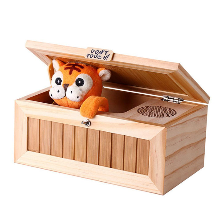 Wooden Useless Box Toy for Funny Desk Surprises Gift