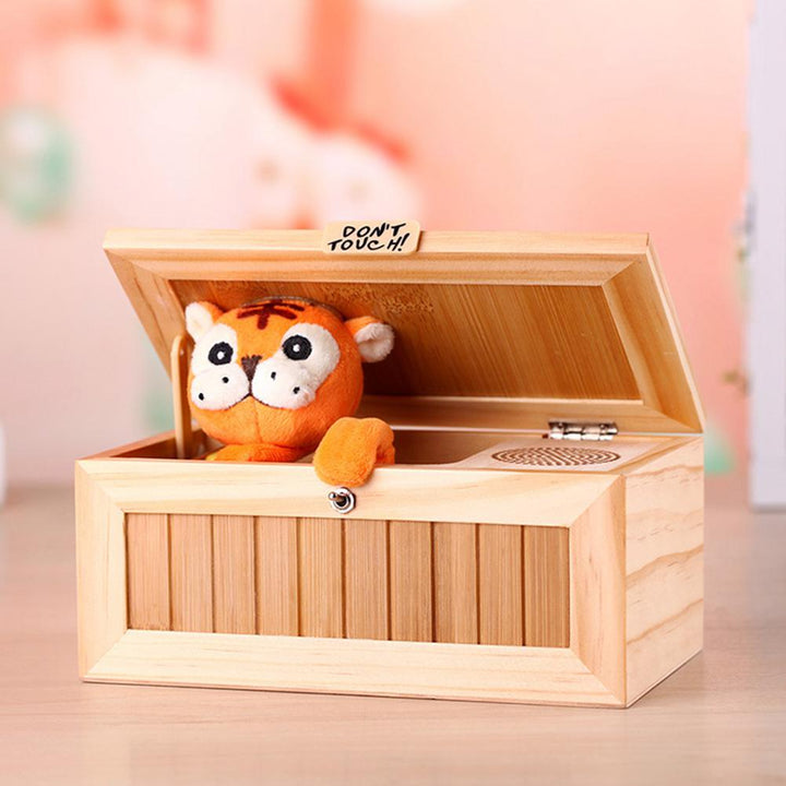 Wooden Useless Box Toy for Funny Desk Surprises Gift
