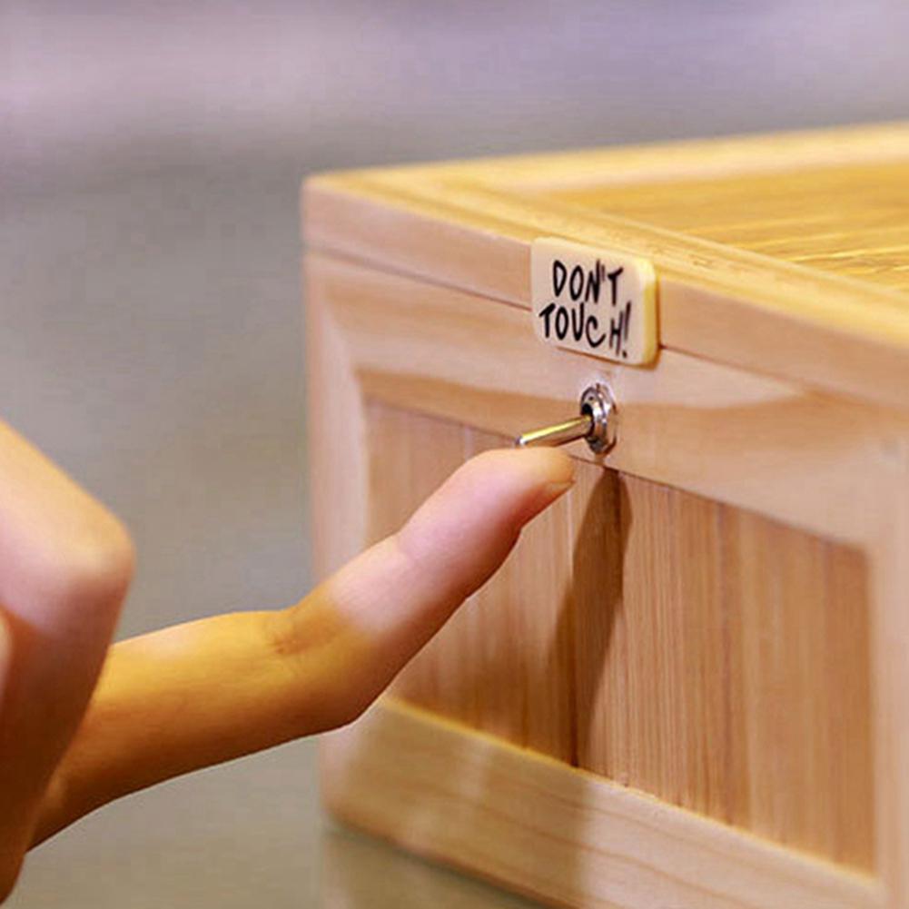 Wooden Useless Box Toy for Funny Desk Surprises Gift