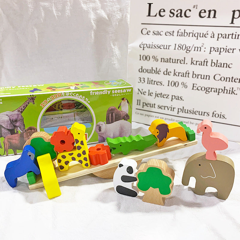 Wooden Animal Balance Toy for Screen-Free Playtime
