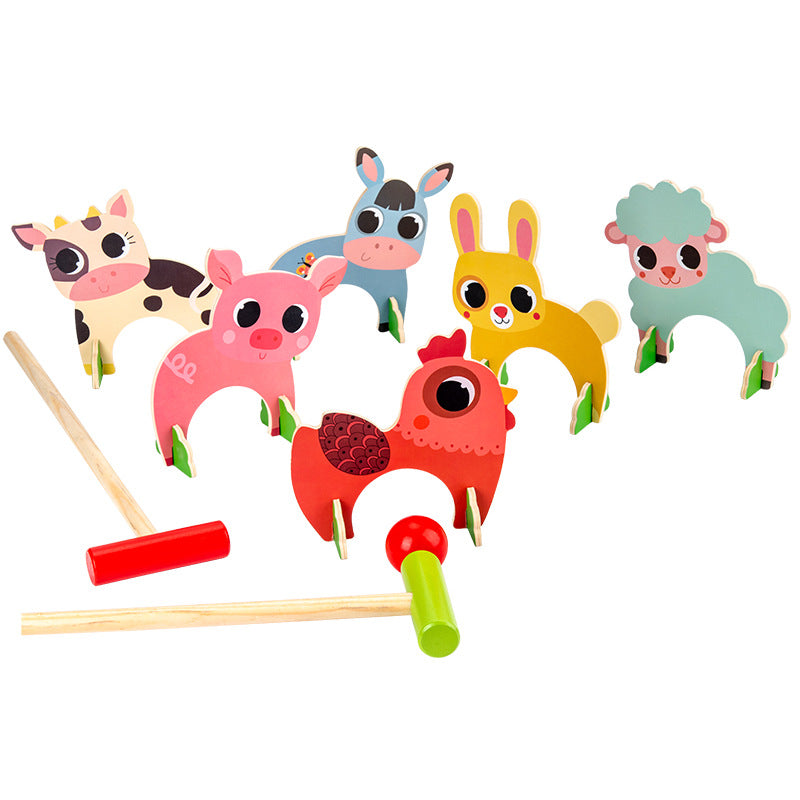Wooden Animal Croquet Set for Active Preschool Play