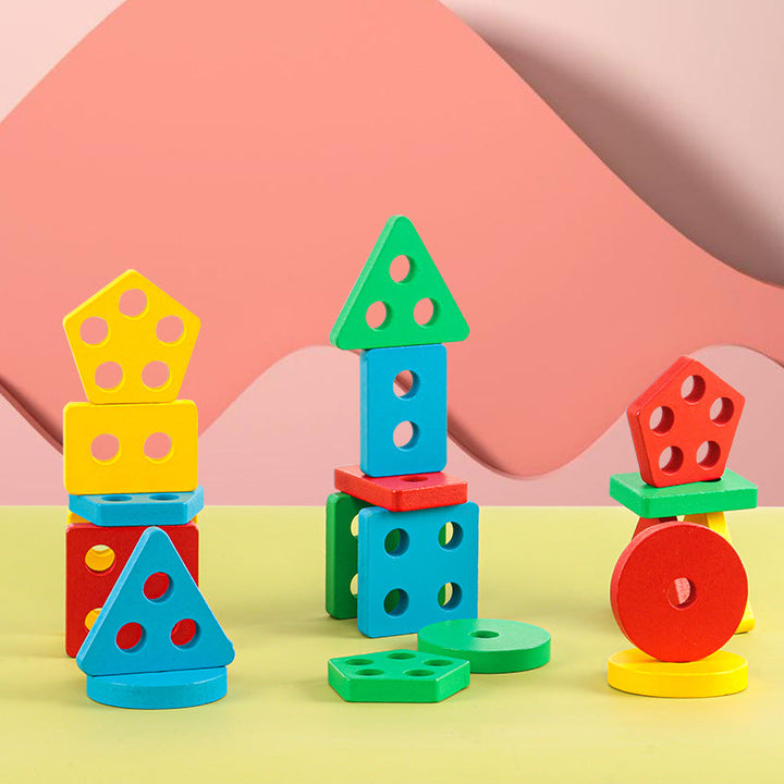 Wooden Shape Matching Puzzle for Hands-On Early Learning