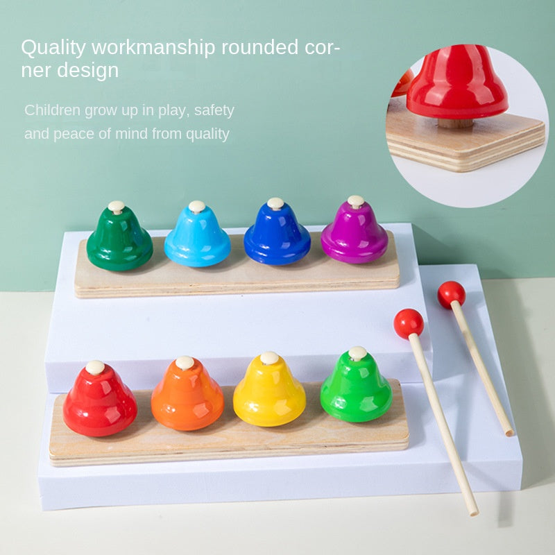 Wooden Musical Bell Toy for Screen-Free Learning at Home