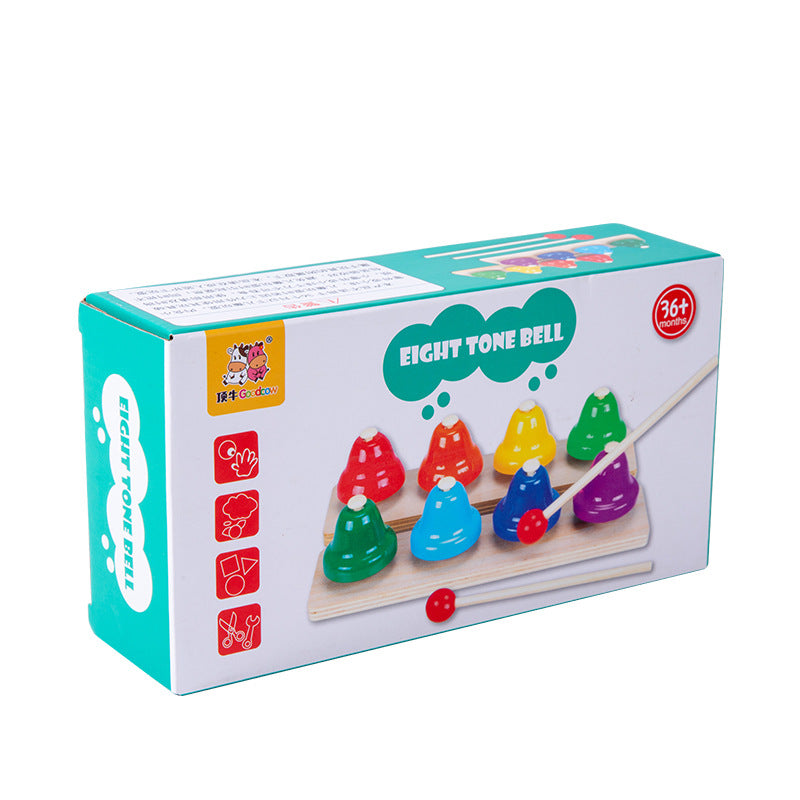 Wooden Musical Bell Toy for Screen-Free Learning at Home
