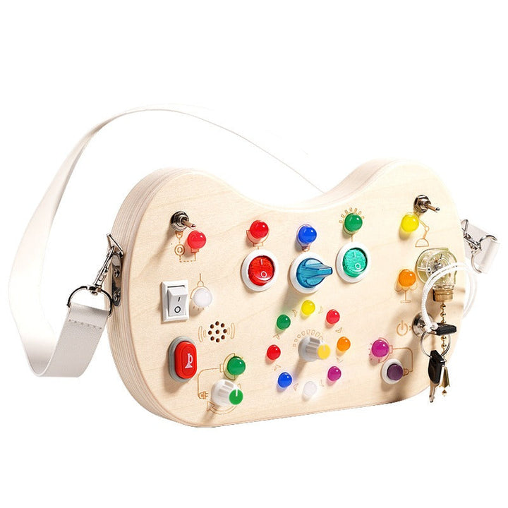 Wooden Musical Busy Board for Screen-Free Learning
