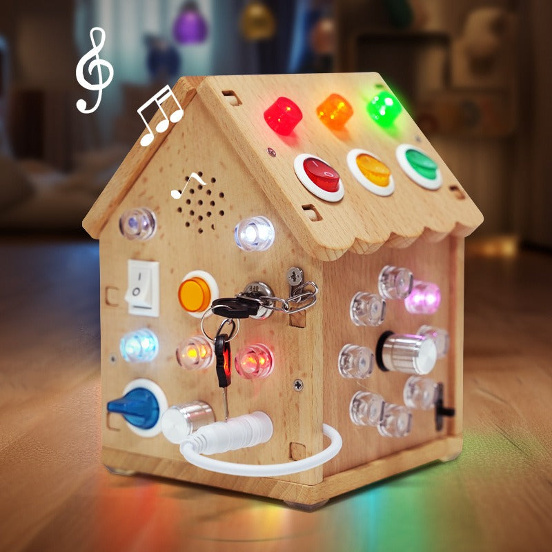 Wooden Musical Busy Board for Screen-Free Learning