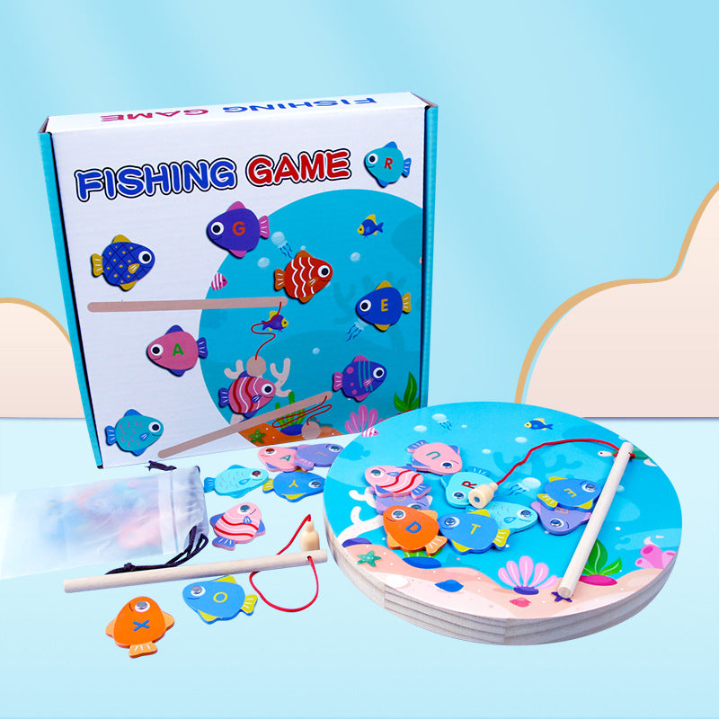 Wooden Magnetic Fishing Toy for Screen-Free Learning