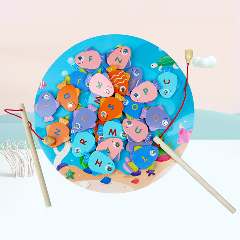 Wooden Magnetic Fishing Toy for Screen-Free Learning