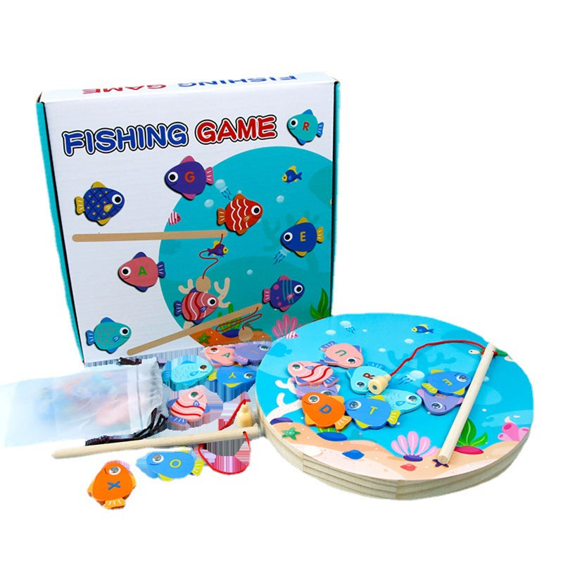 Wooden Magnetic Fishing Toy for Screen-Free Learning