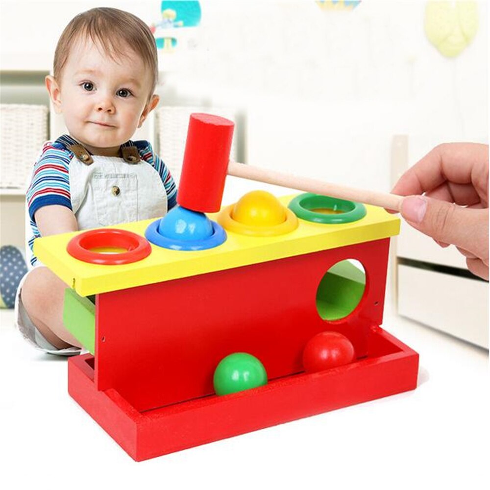 Wooden Color Matching Hammer Toy for Toddler Learning