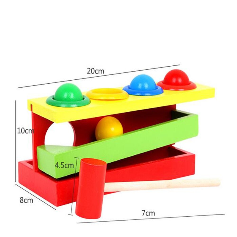 Wooden Color Matching Hammer Toy for Toddler Learning