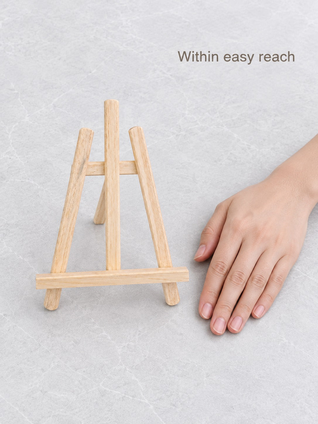 Wooden Mini Phone Stand Easel for Hands-Free Desk Viewing