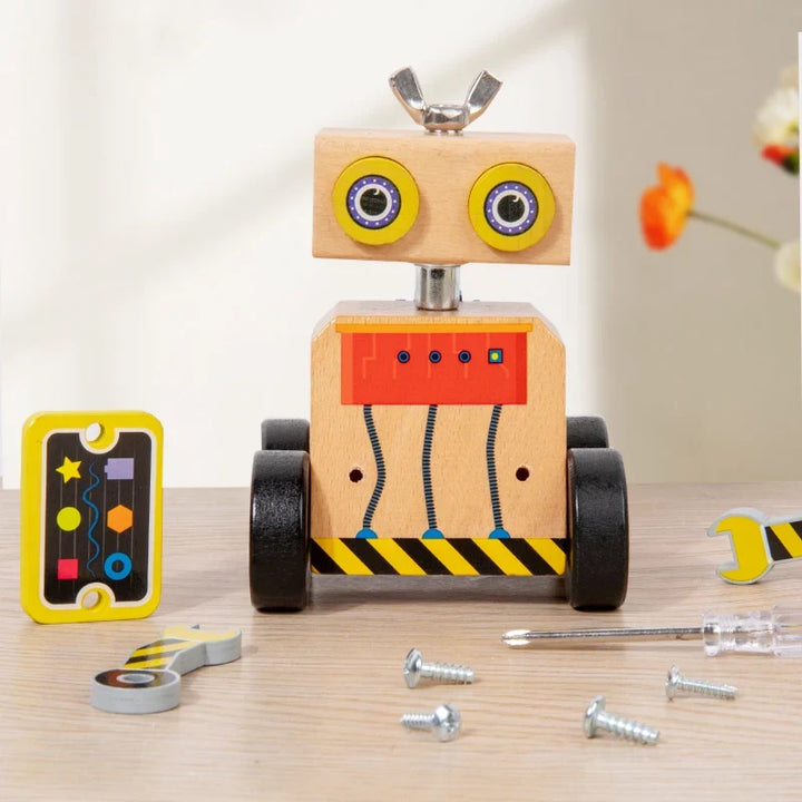 Wooden Montessori Robot Toy for Hands-On Logic Learning