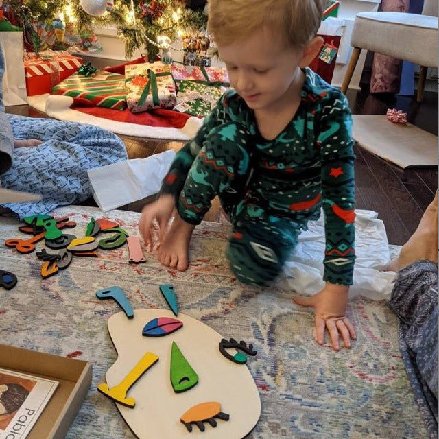 Wooden Montessori Puzzles for Creative Fine-Motor Play