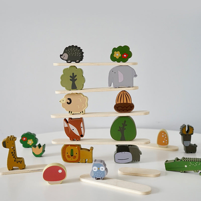 Wooden Animal Balance Toy for Screen-Free Skill Play
