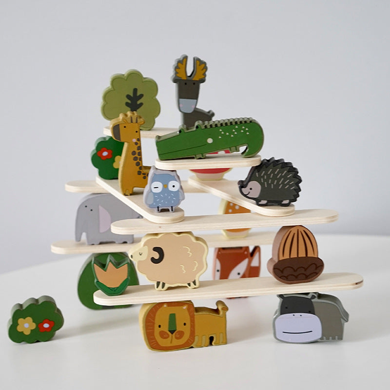 Wooden Animal Balance Toy for Screen-Free Skill Play