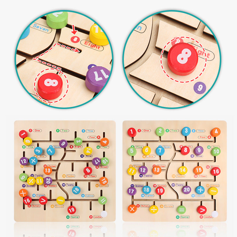 Wooden Letter Puzzle Maze for Screen-Free Learning