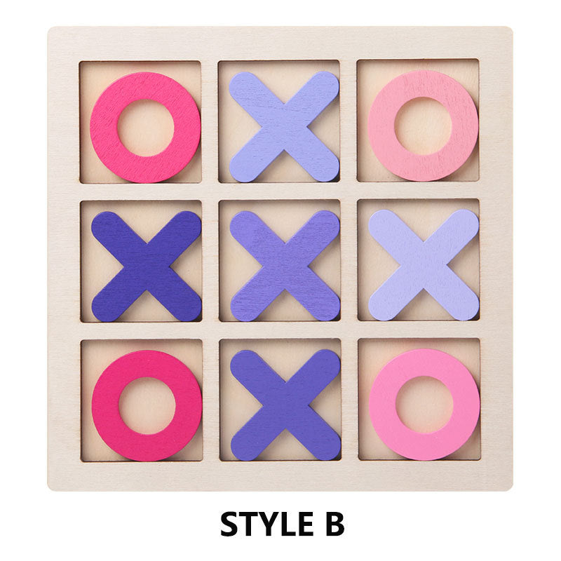 Wooden Tic-Tac-Toe Game for Screen-Free Family Fun