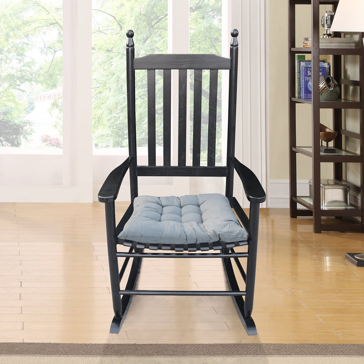 Black Wooden Porch Rocking Chair for Relaxed Seating