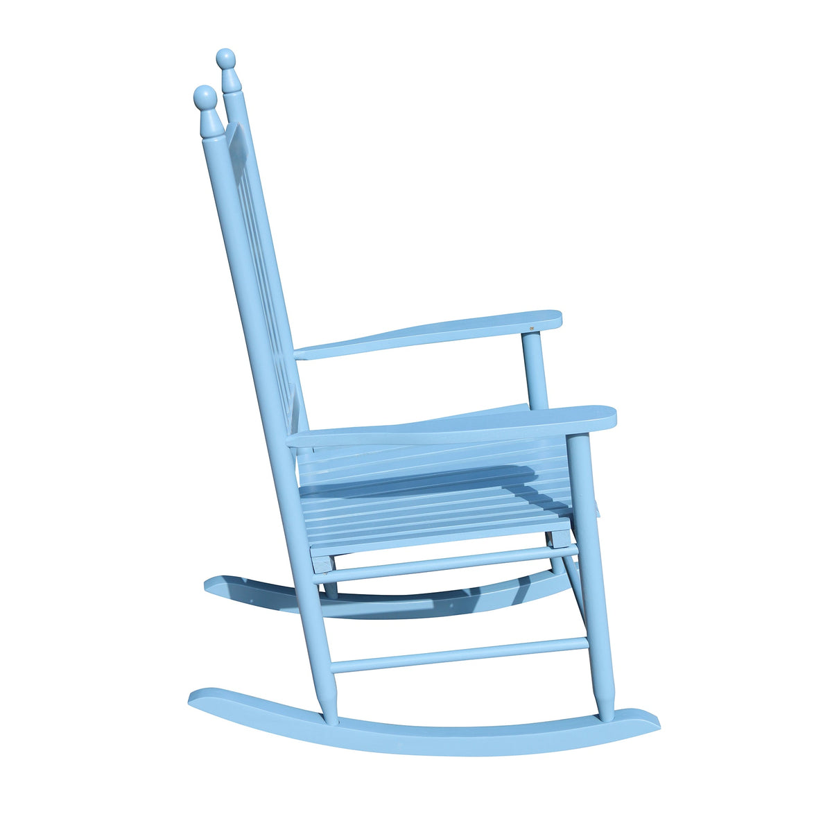 Powder Blue Wooden Porch Rocking Chair for Classic Comfort