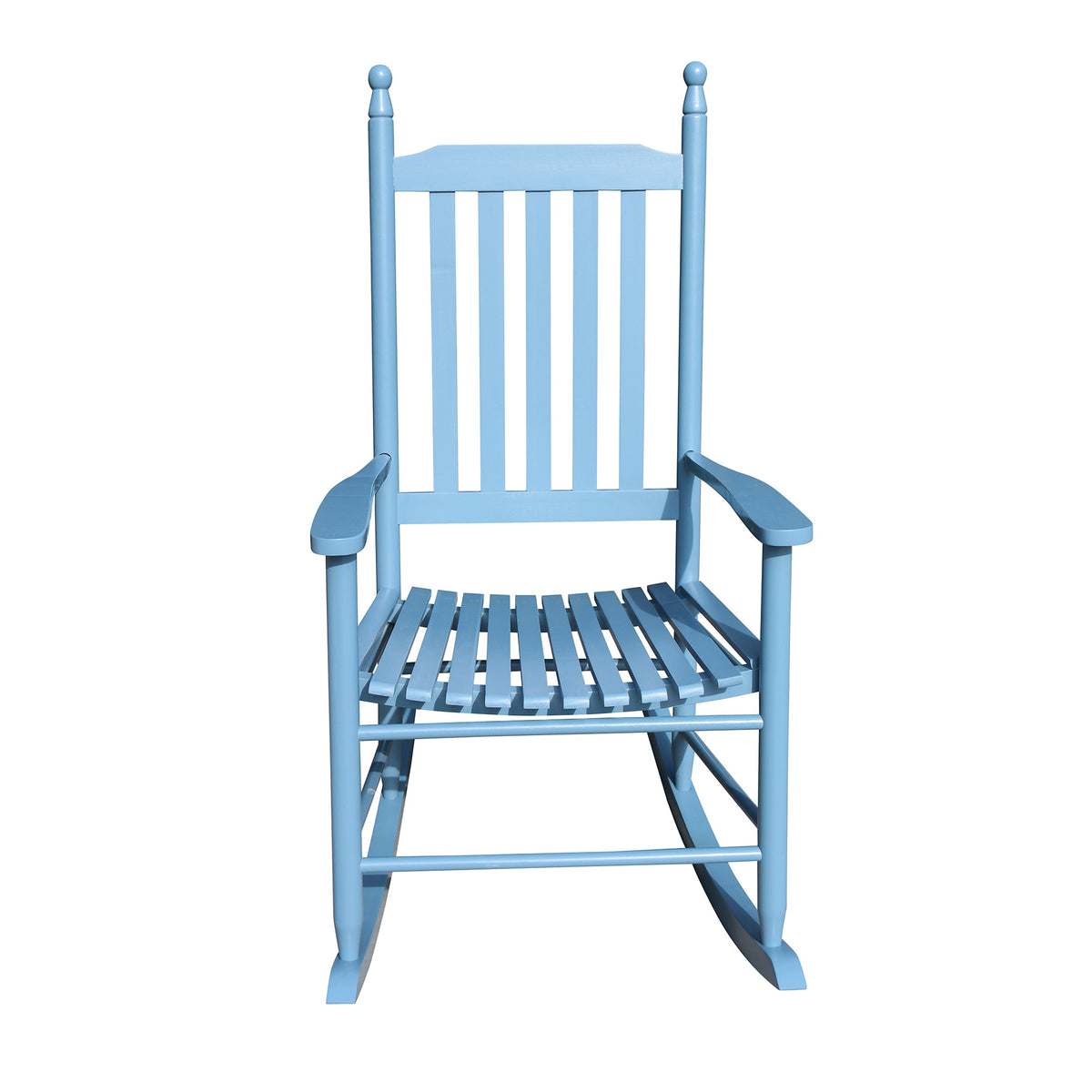 Powder Blue Wooden Porch Rocking Chair for Classic Comfort