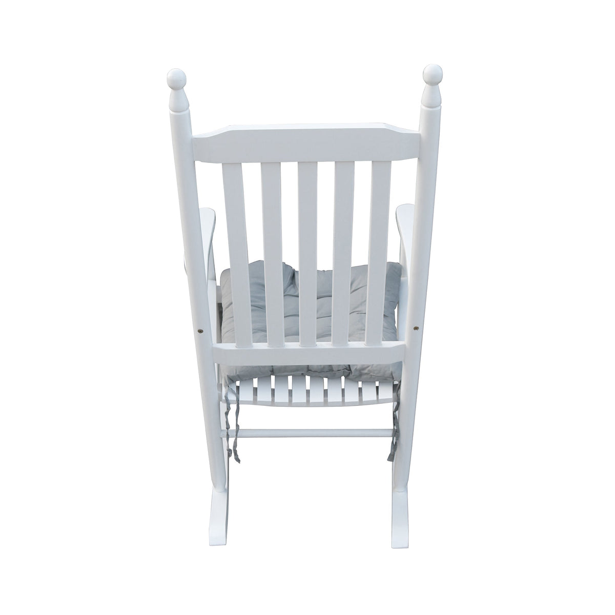 White Wooden Porch Rocker for Relaxed Outdoor Comfort