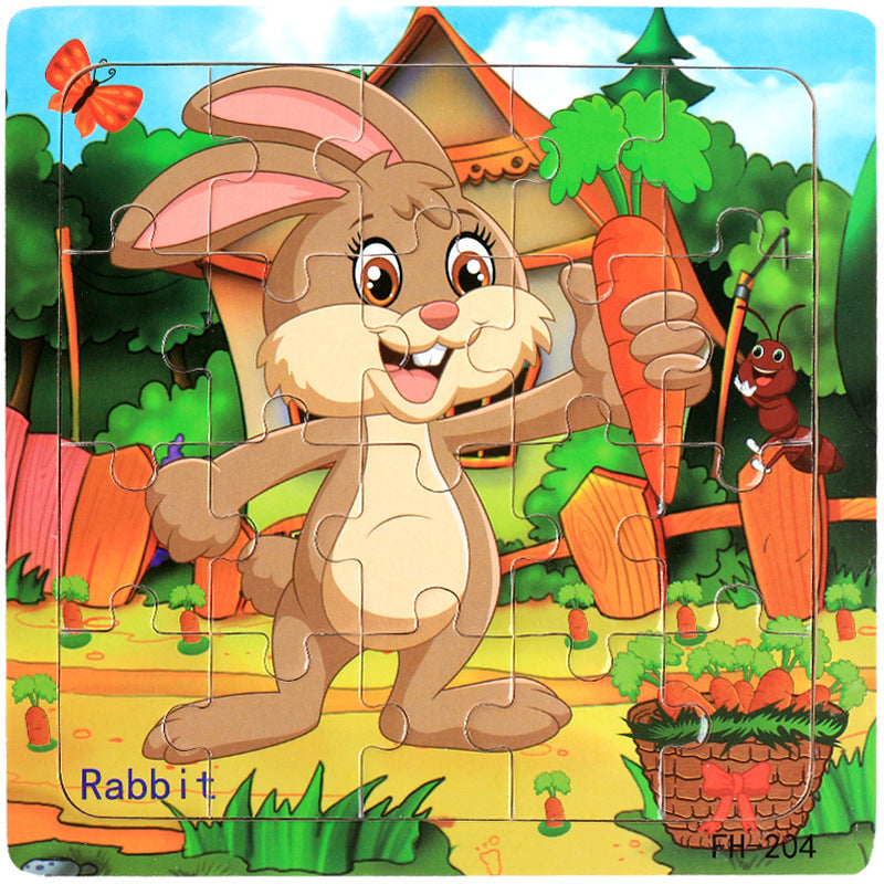 Wooden Animal Puzzles for Hands-On Early Learning