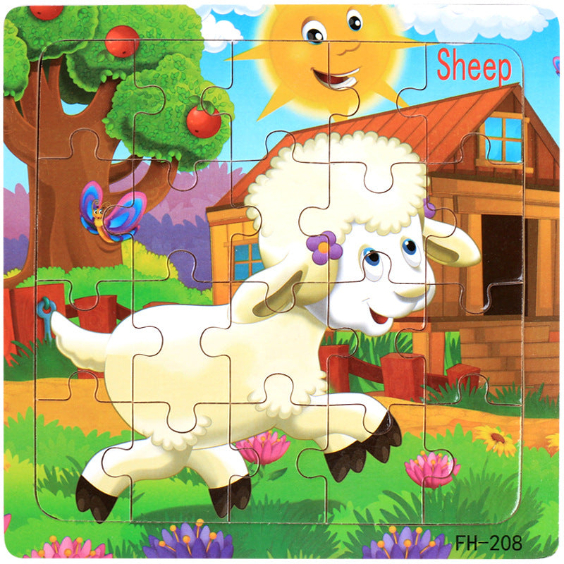 Wooden Animal Puzzles for Hands-On Early Learning