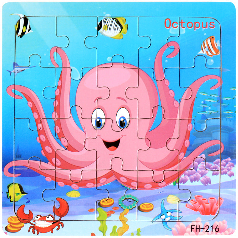 Wooden Animal Puzzles for Hands-On Early Learning