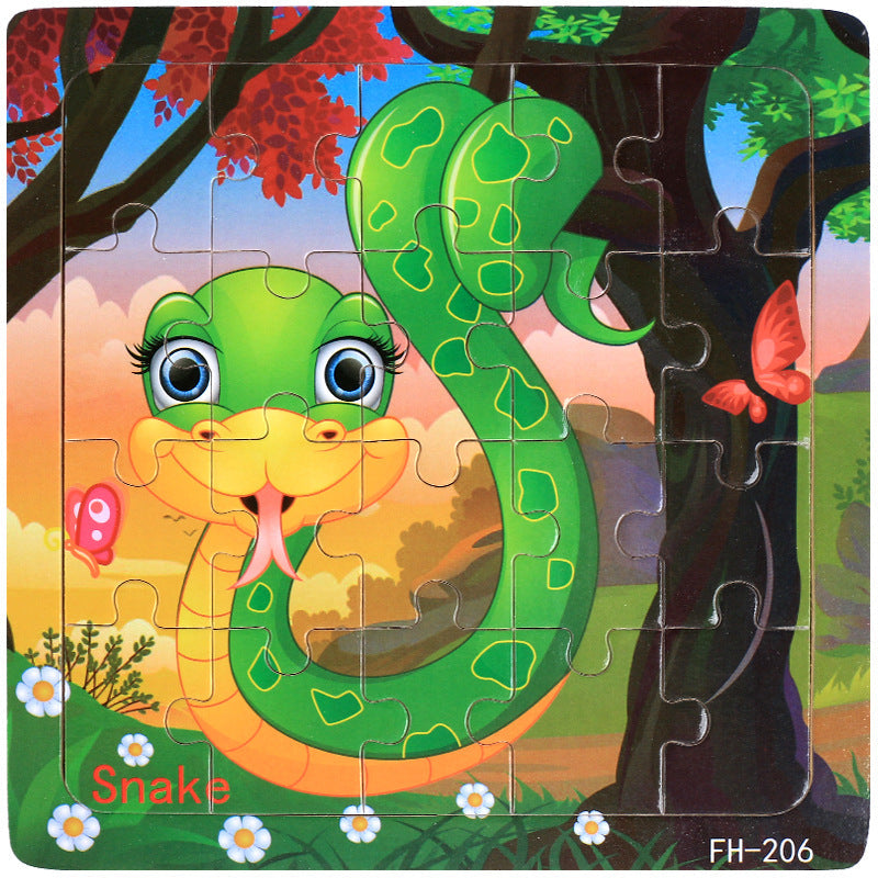 Wooden Animal Puzzles for Hands-On Early Learning