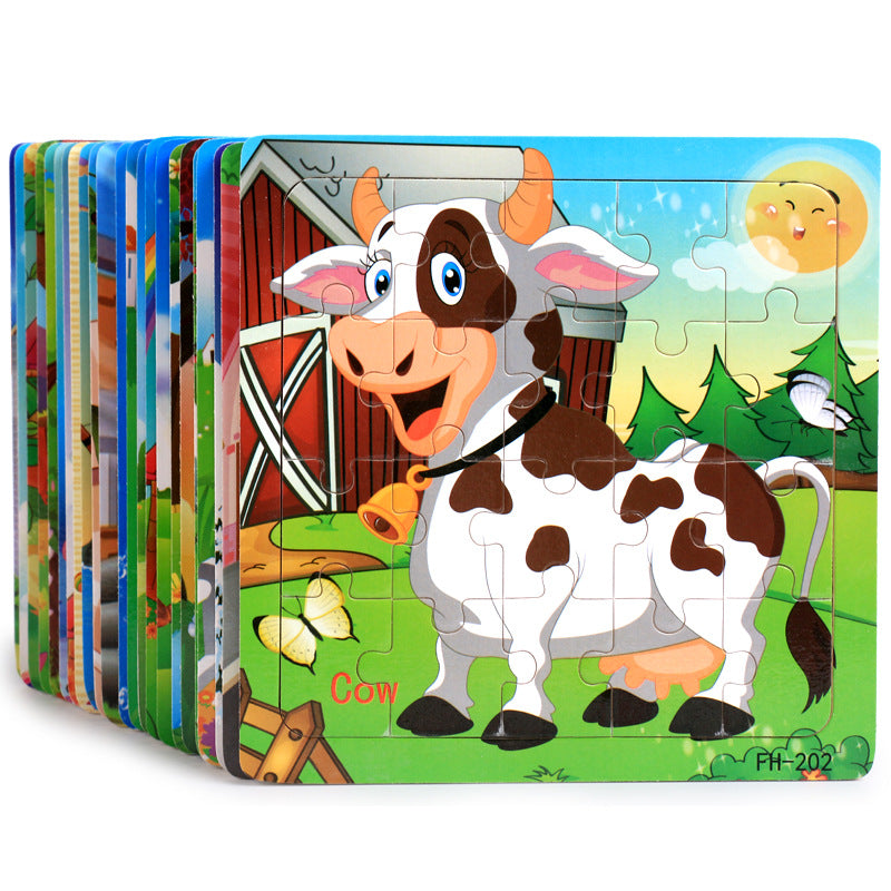 Wooden Animal Puzzles for Hands-On Early Learning