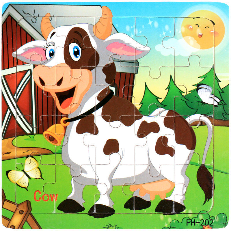 Wooden Animal Puzzles for Hands-On Early Learning