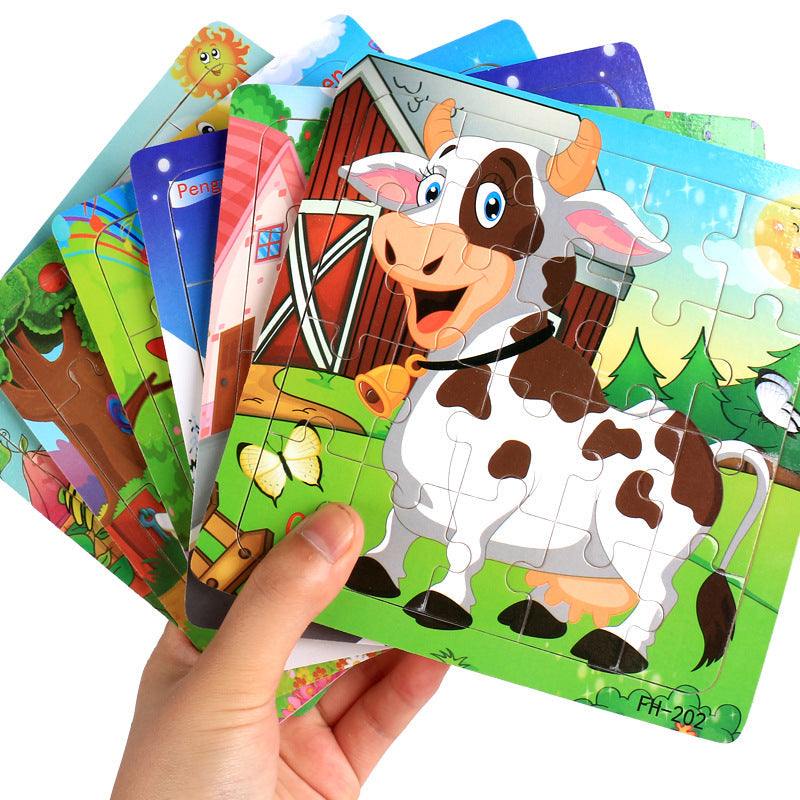Wooden Animal Puzzles for Hands-On Early Learning