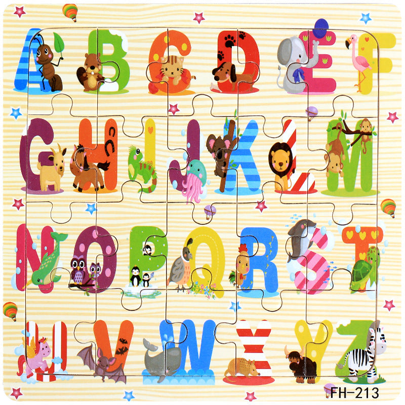 Wooden Animal Puzzles for Hands-On Early Learning