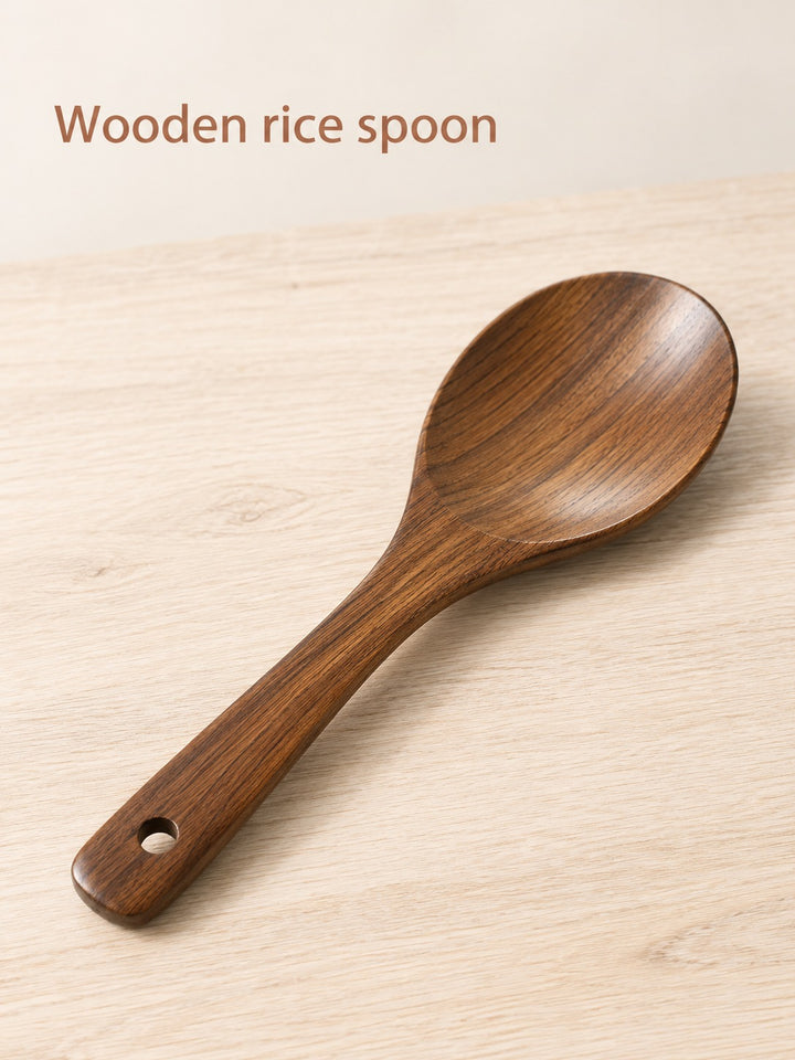 Wooden Rice Spoon for Non-Stick Pots and Fluffy Rice