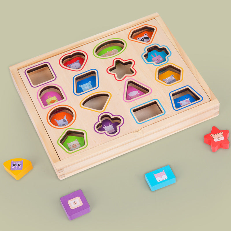 Wooden Shape Matching Toy for Screen-Free Early Learning