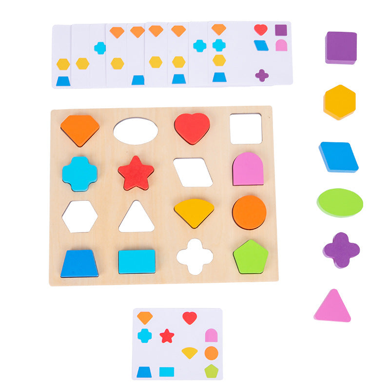 Wooden Shape Matching Toy for Screen-Free Early Learning
