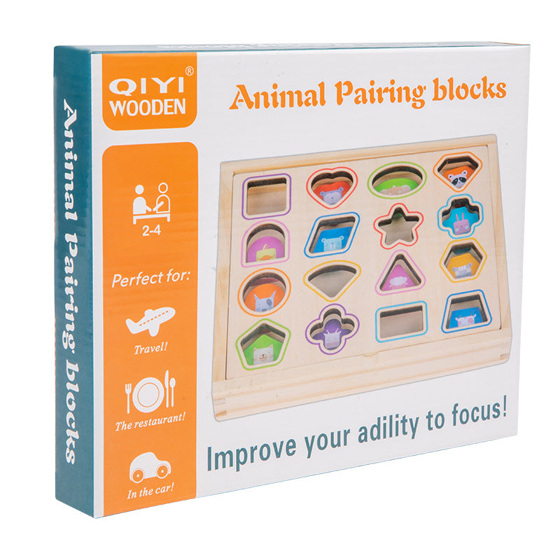 Wooden Shape Matching Toy for Screen-Free Early Learning