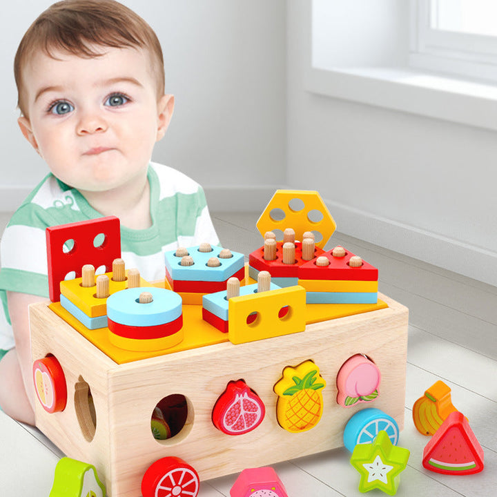 Wooden Shape Matching Toy for Fine Motor Skills Play