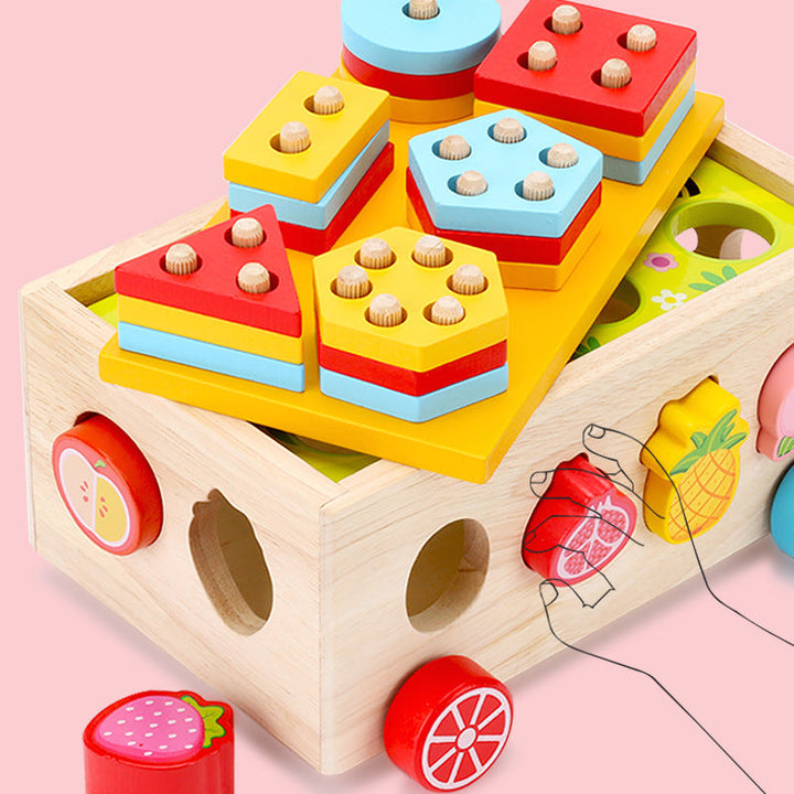 Wooden Shape Matching Toy for Fine Motor Skills Play