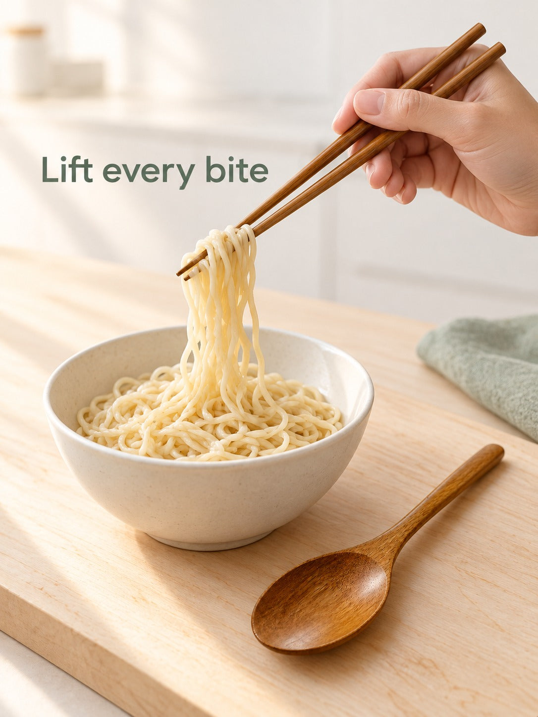 Wooden Spoon and Chopsticks Set for Everyday Meals