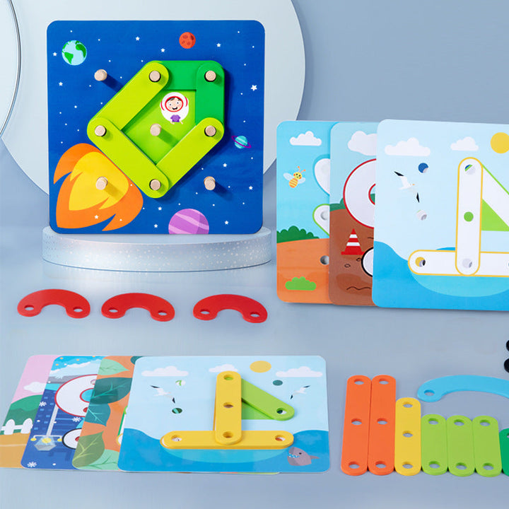 Wooden Puzzle Toy for Screen-Free Early Learning Play