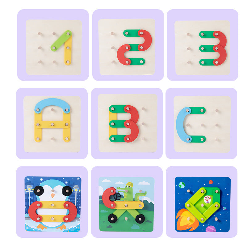 Wooden Puzzle Toy for Screen-Free Early Learning Play