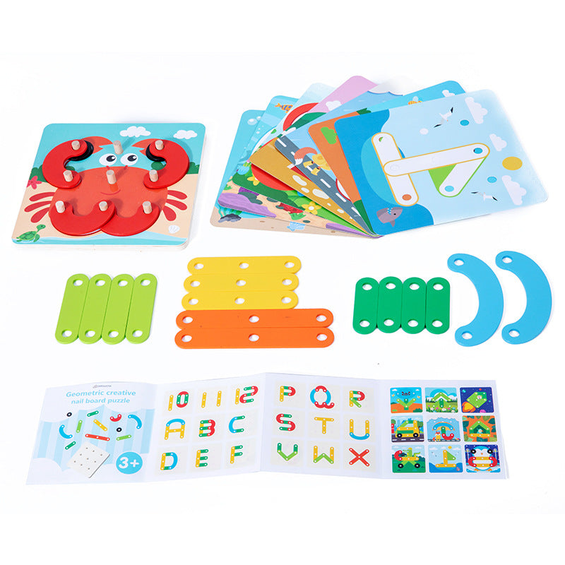 Wooden Puzzle Toy for Screen-Free Early Learning Play