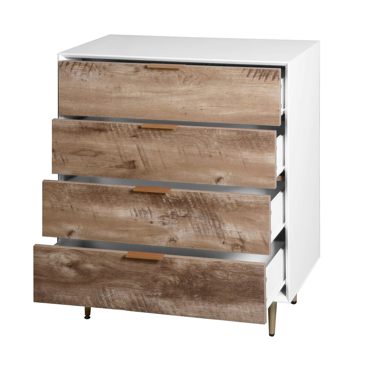 Tall 4 Drawer Dresser: Anti-Tip Storage with Metal Legs