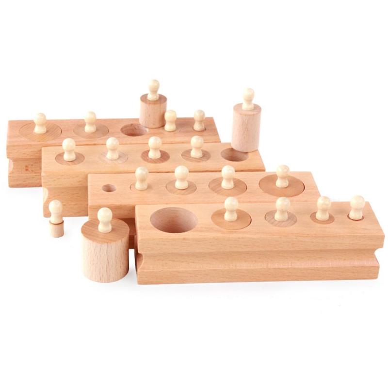 Montessori Cylinder Blocks for Fine-Motor Learning