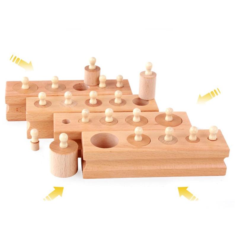 Montessori Cylinder Blocks for Fine-Motor Learning